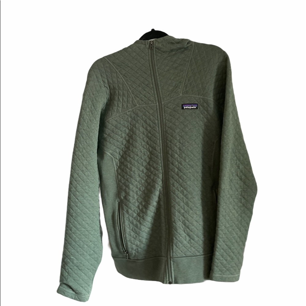 Green Patagonia hoodie zip up